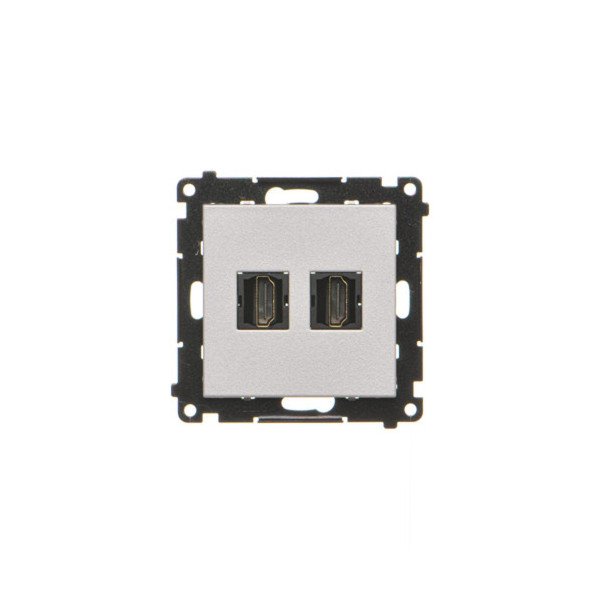 TGHDMI2.01/143 Gniazdo HDMI podwójne (moduł), Aluminium mat - Simon 55
