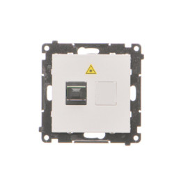 TGS1.01/114 Gniazdo światłowodowe / optyczne pojedyncze SC/APC (moduł), Jasnoszary mat - Simon 55