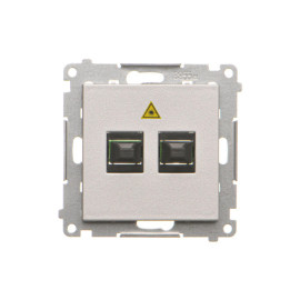 TGS2.01/143 Gniazdo światłowodowe / optyczne podwójne SC/APC (moduł), Aluminium mat - Simon 55