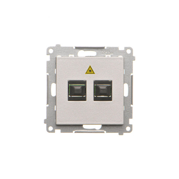 TGS2.01/143 Gniazdo światłowodowe / optyczne podwójne SC/APC (moduł), Aluminium mat - Simon 55