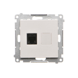 TF1.01/114 Gniazdo telefoniczne pojedyncze RJ12 (moduł), Jasnoszary mat - Simon 55
