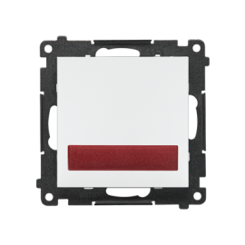 TESS2.01/111 Sygnalizator świetlny LED – światło czerwone (moduł) 230 V~, Biały mat - Simon 55