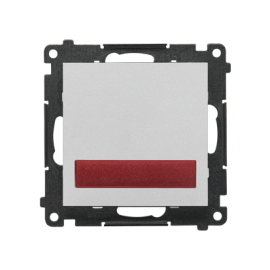 TESS2.01/143 Sygnalizator świetlny LED – światło czerwone (moduł) 230 V~, Aluminium mat - Simon 55