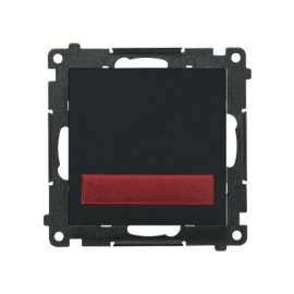 TESS2.01/149 Sygnalizator świetlny LED – światło czerwone (moduł) 230 V~, Czarny mat - Simon 55