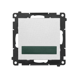 TESS3.01/111 Sygnalizator świetlny LED – światło zielone (moduł) 230 V~, Biały mat - Simon 55