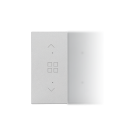 TKE23/143 Klawisz połówkowy z piktogramem grupy rolet do produktów elektronicznych, Aluminium mat - Simon 55