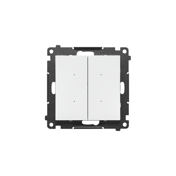 TEW2W.01/111 SWITCH D – Sterownik przyciskowy oświetleniowy podwójny, sterowany smartfonem (moduł), Biały mat - Simon 55