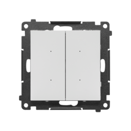 TEW2W.01/114 SWITCH D – Sterownik przyciskowy oświetleniowy podwójny, sterowany smartfonem (moduł), Jasnoszary mat - Simon 55