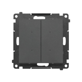 TEW2W.01/116 SWITCH D – Sterownik przyciskowy oświetleniowy podwójny, sterowany smartfonem (moduł), Grafitowy mat - Simon 55