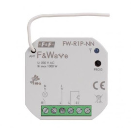 FW-R1P-NN radiowy pojedyńczy przekaźnik wielofunkcyjny, do instalacji bez przewodu neutralnego
