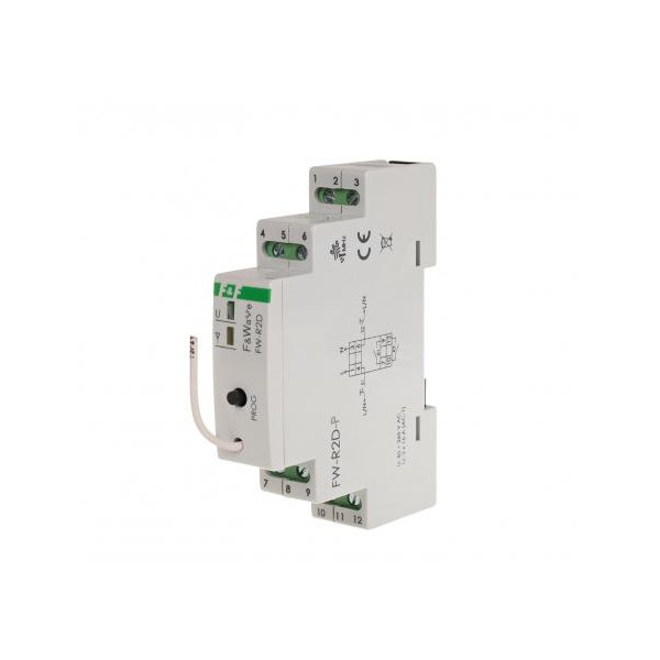 FW-R2D-P Radiowy podwójny przekaźnik bistabilny - montaż DIN 85÷265V AC/DC, multifunkcyjny, na szynę DIN