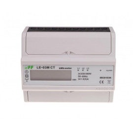 LE-03M-CT licznik energii elektrycznej - trójfaz. z programowalną przekładnią , RS-485 MODBUS, LCD, kl.1