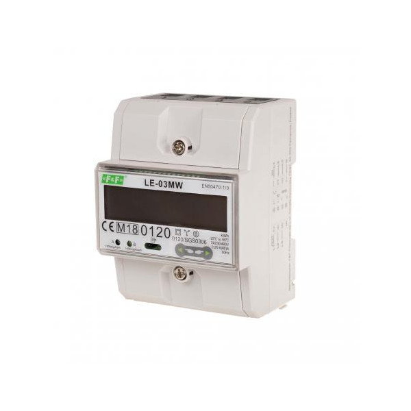 LE-03MW dwutaryfowy licznik energii elektrycznej, 3-fazowy, 2-kierunkowy z Modbus RTU, do pomairu bezpośredniego