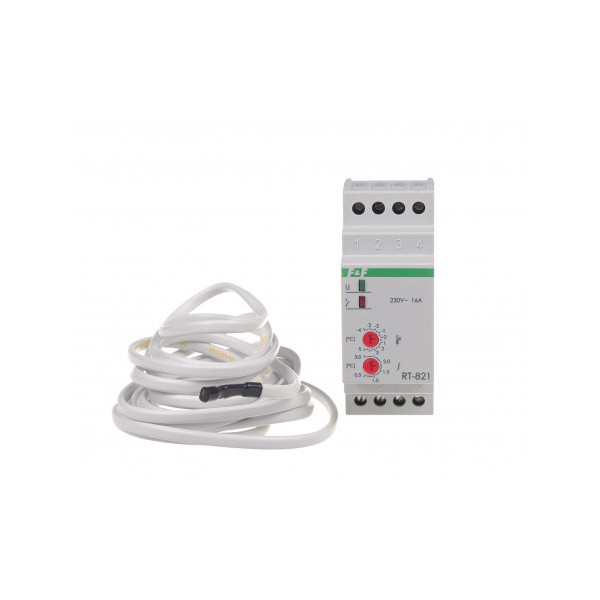 RT-821 regulator temperatury - zakres temperatur -4÷5°C montaz na szynie DIN, styk: 1NO/NC 230V AC