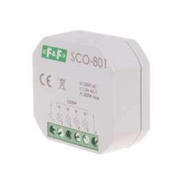 SCO-801 ściemniacz oświetlenia bez pamięci,  montaż podtynkowy zasilanie 230V AC 300W
