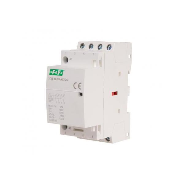 ST25-40-24ACDC Stycznik modułowy, montaż na szynie, styki 4xNO, 25A, 24V DC
