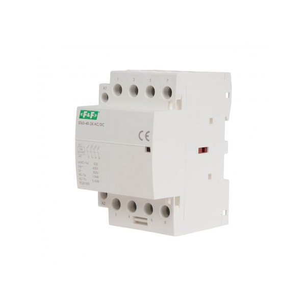 ST63-40-24ACDC Stycznik modułowy, montaż na szynie, styki 4xNO, 63A, 24V DC