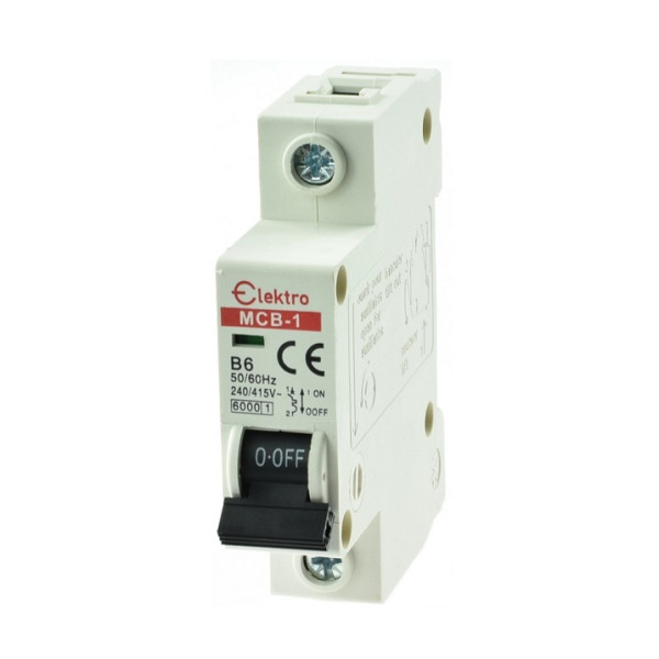 MCB-1-B-6 Wyłącznik nadmiarowo-prądowy 1P B  6A, Elektro