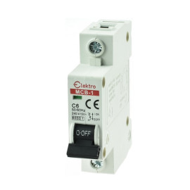 MCB-1-C-6 Wyłącznik nadmiarowo-prądowy 1P C  6A, Elektro