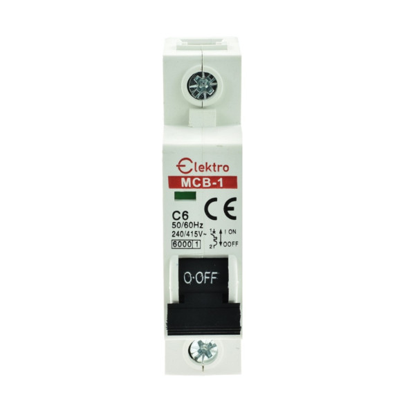 MCB-1-C-6 Wyłącznik nadmiarowo-prądowy 1P C  6A, Elektro