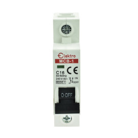 MCB-1-C-16 Wyłącznik nadmiarowo-prądowy 1P C  16A, Elektro