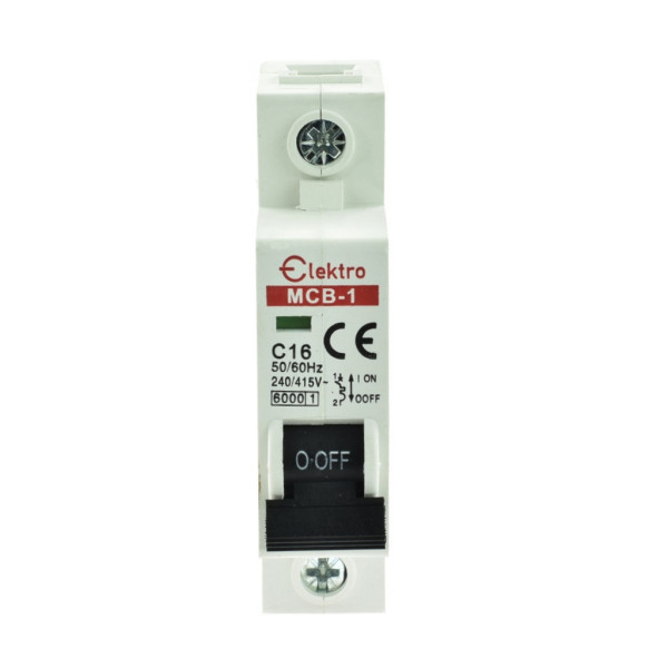 MCB-1-C-16 Wyłącznik nadmiarowo-prądowy 1P C  16A, Elektro