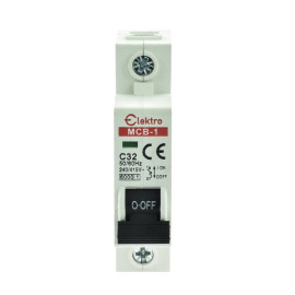 MCB-1-C-32 Wyłącznik nadmiarowo-prądowy 1P C  32A, Elektro