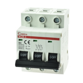 MCB-3-B-6 Wyłącznik nadmiarowo-prądowy 3P B  6A, Elektro
