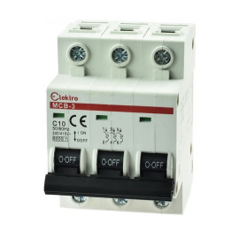 MCB-3-C-10 Wyłącznik nadmiarowo-prądowy 3P B  C10A, Elektro