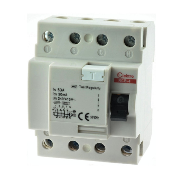 RCB-4P-64 Wyłącznik różnicowo-prądowy 4P 30mA  AC 63A, Elektro