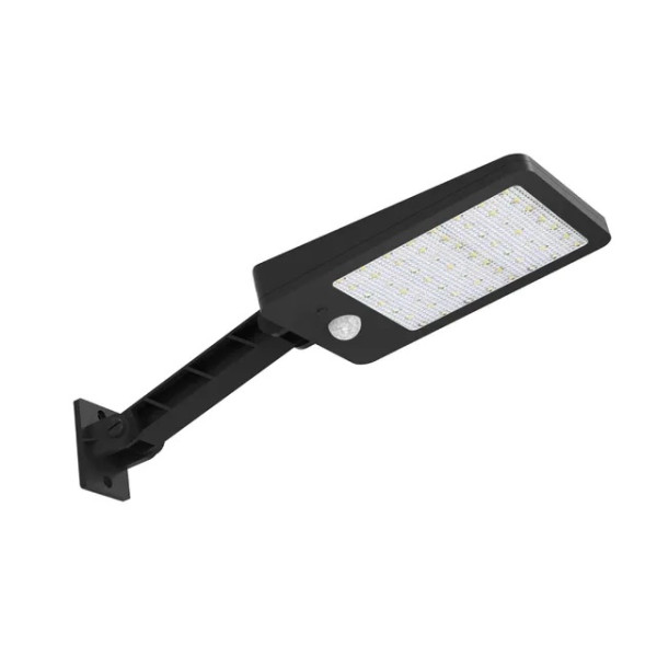 Solarna lampa SLIM LED 5W 550lm z sensorem, IP65, biały neutralny, POL-LED-SUNSLIM-WL-5W-NW-S