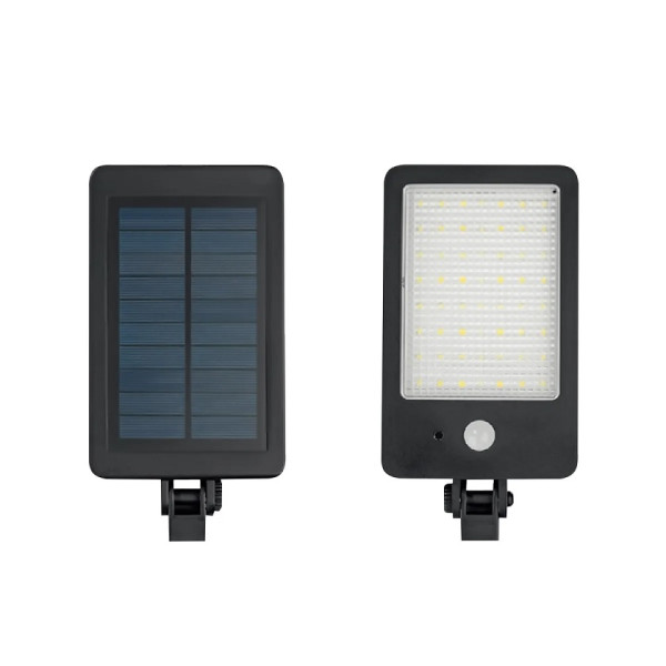 Solarna lampa SLIM LED 5W 550lm z sensorem, IP65, biały neutralny, POL-LED-SUNSLIM-WL-5W-NW-S