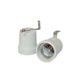 OPRAWKA CERAMICZNA E27 Z UCHWYTEM L  E15-E27-F519L