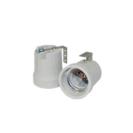OPRAWKA CERAMICZNA E27 Z UCHWYTEM U  E15-E27-F519U