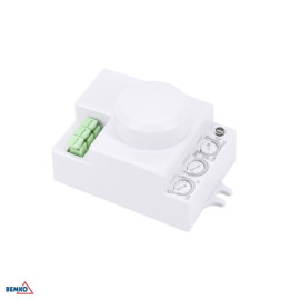 CZUJNIK MIKROFALOWY 1200W 360* IP20 PROSTOKĄTNY BIAŁY mini