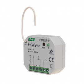 FW-R1P-P Radiowy pojedyńczy przekaźnik bistabilny do puszki montażowej ?60  85÷265V AC/DC, multifunkcyjny, do montażu podtynkow