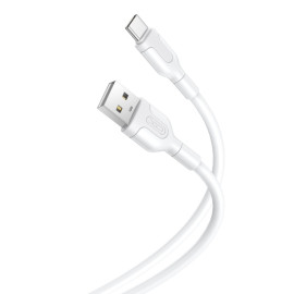 XO NB212 - kabel USB - USB-C, dł. 1m, 2,1A,  biały