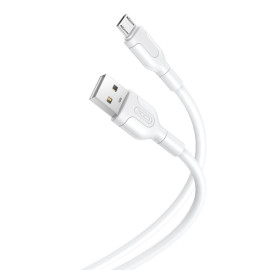 XO NB212 - kabel USB - microUSB, dł 1m, 2,1A  biały