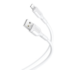 Kabel USB - Lightning, dł. 1m, 2,1A biały - XO NB212