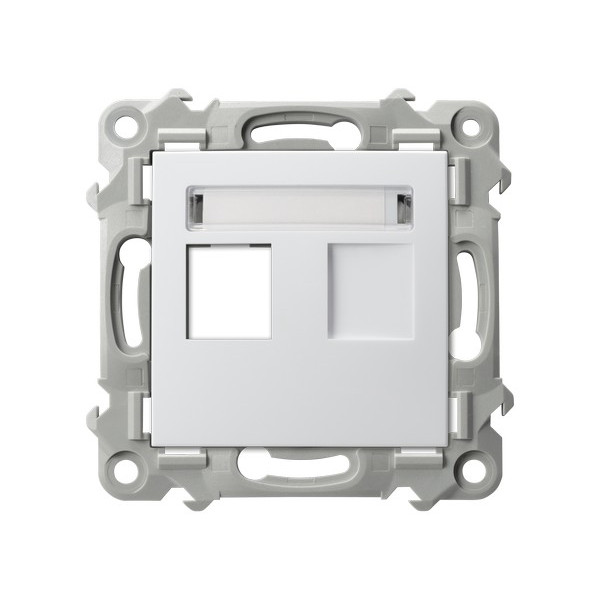 GPK-1Z/p/00 Obudowa gniazda pojedynczego typu Keystone prosta SZAFIR BIAŁY