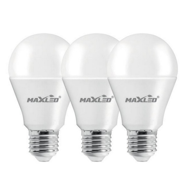 Żarówka LED E27 8,5W (zamiennik 60W) 806lm - A60 230V 3000K (ciepło-biała) - Maxled