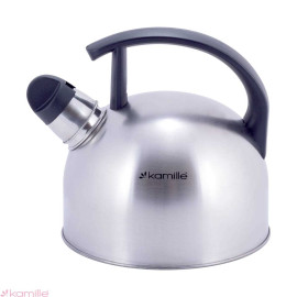 Czajnik stalowy, inox, 1,5L gwizdek - 1080 Kamille