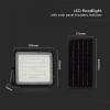 VT-80W  (7824) naświetlacz solarny LED 10W 800lm 4000K z czujnikiem zmierzchu, panel z przewodem 3m pilot bateria 6000mAh, obud
