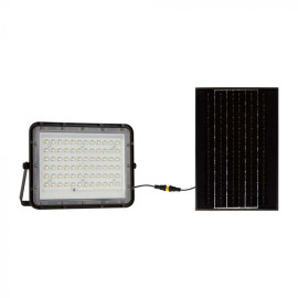 VT-120W  (7826) naświetlacz solarny LED 15W1200lm 4000K z czujnikiem zmierzchu, panel z przewodem 3m pilot bateria 12000mAh obu