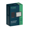 VT-120W  (7826) naświetlacz solarny LED 15W1200lm 4000K z czujnikiem zmierzchu, panel z przewodem 3m pilot bateria 12000mAh obu