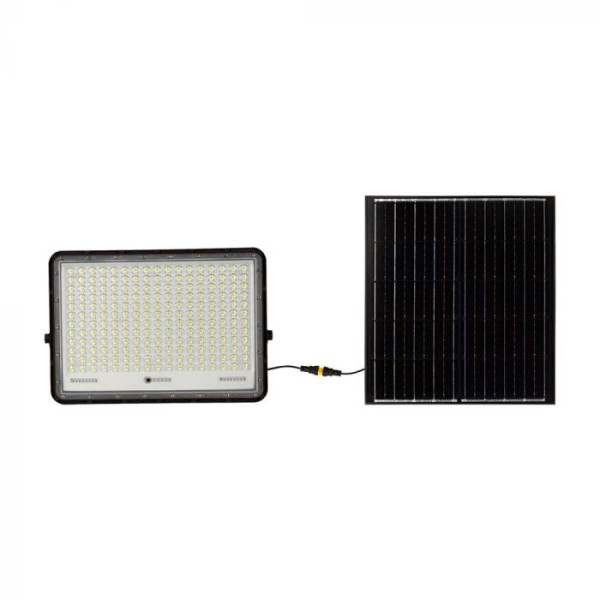 VT-240W  (7830) naświetlacz solarny LED 30W 2600lm 4000K z czujnikiem zmierzchu, panel z przewodem 3m pilot bateria 20000mAh ob
