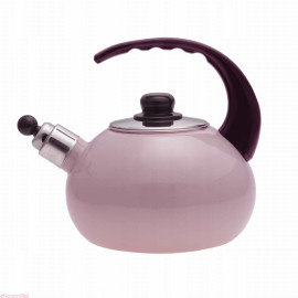 Czajnik emaliowany 2,5L gwizdek, indukcja, gaz - łososiowy 1039B Kamille   Czajnik emaliowany 2,5L gwizdek, indukcja, gaz - łososiowy 1039B Kamille
