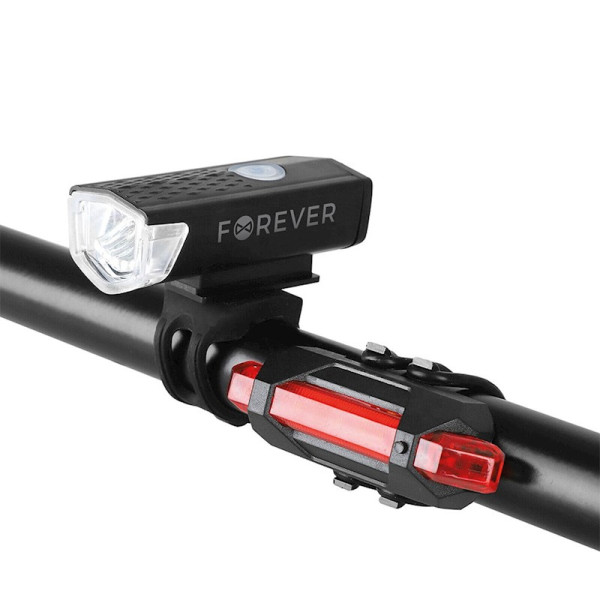 BLG-100 Basic Zestaw ładowalnych lampek rowerowych Forever Outdoor (przód max 240lm)