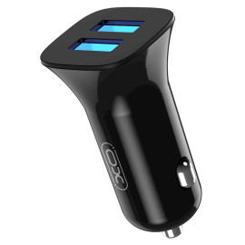 Ładowarka samochodowa 2,4A 2x USB czarna - XO CC31