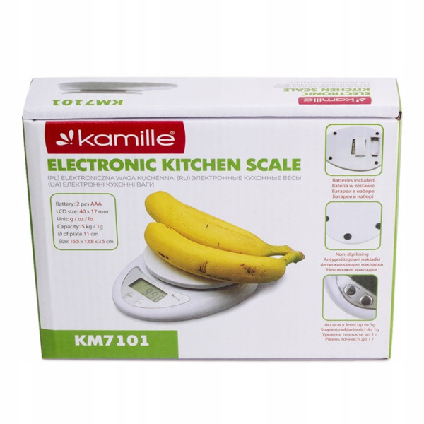 Waga kuchenna elektroniczna 5 kg - 7101 Kamille 